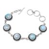 Rainbow Moonstone Gemstone Handmade 925 Srerling Silver Bracelet 7-8"