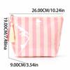 Glossy Striped Cosmetic Organizer Portable Fringed Travel Toiletry Bag Makeup Bag Pvc Waterproof Cosmetic Bag Makeup Brush Bag