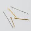 DIY Minimalist Double Hole Embossed Round Bar Earring Connectors