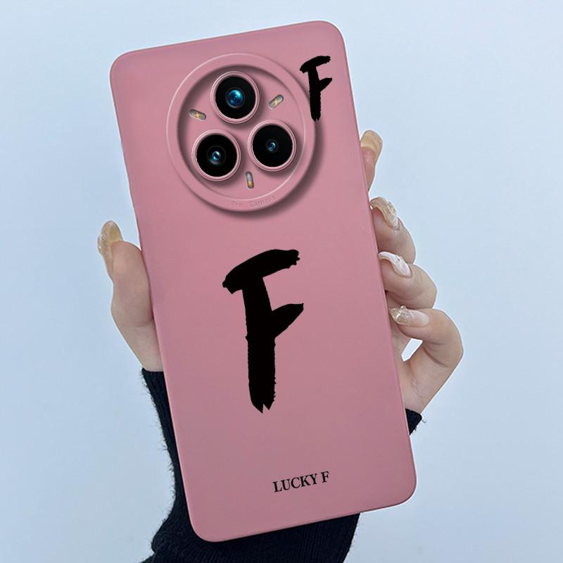 For Realme 14 Pro 14Pro+ 5G Cover Case Lucky Initial Letter Couple Silicone Soft Phone Bumper for Realme14 Pro Plus 2025 Casing