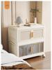 Foldable Multi-Layer Plastic Storage Cabinet - Dustproof Organizer for Toys, Snacks, and Miscellaneous Items