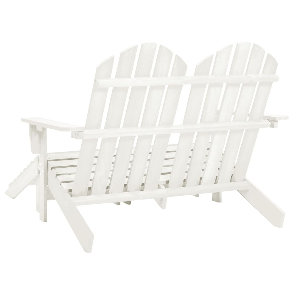 Vidaxl 2-Seater Adirondack Garden Chair with Footrest, Fir