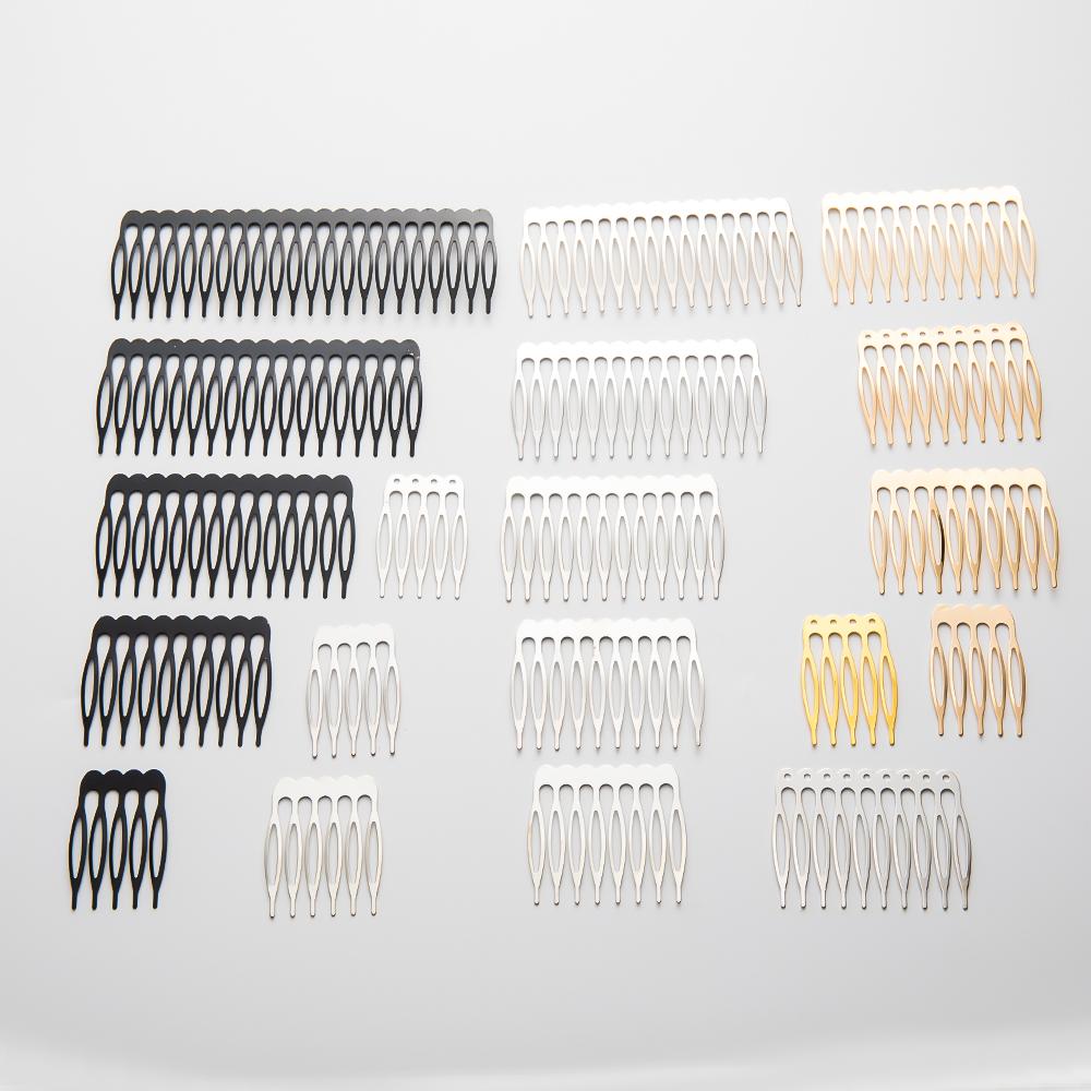 10pcs 5/8/10/12/18/22 Dents Métal Cheveux Côté Clip Peigne Épingles à Cheveux Pour Femmes Mariage Voile Nuptial Coiffure Artisanat Outil de Fabrication de Bijoux