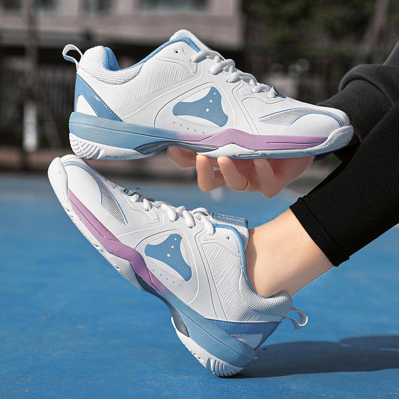 36-45 Couple Plus Size Shock-absorbing Anti Slip Breathable Fashionable Sports Tennis Shoes Badminton Shoes Table Tennis Shoes