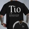 Cool Uncle T-Shirt Pronunciation Guide: 'Like an Uncle, But Way Cooler' - Casual Crew Neck Tee with Star Design On Front And Back