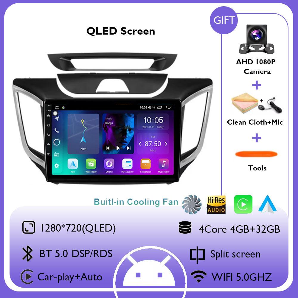 

Android 14 автомобильное радио для Hyundai Creta ix25 2015-2018 мультимедийный видеоплеер GPS 4G беспроводной Carplay авто стерео RDS головное устройство