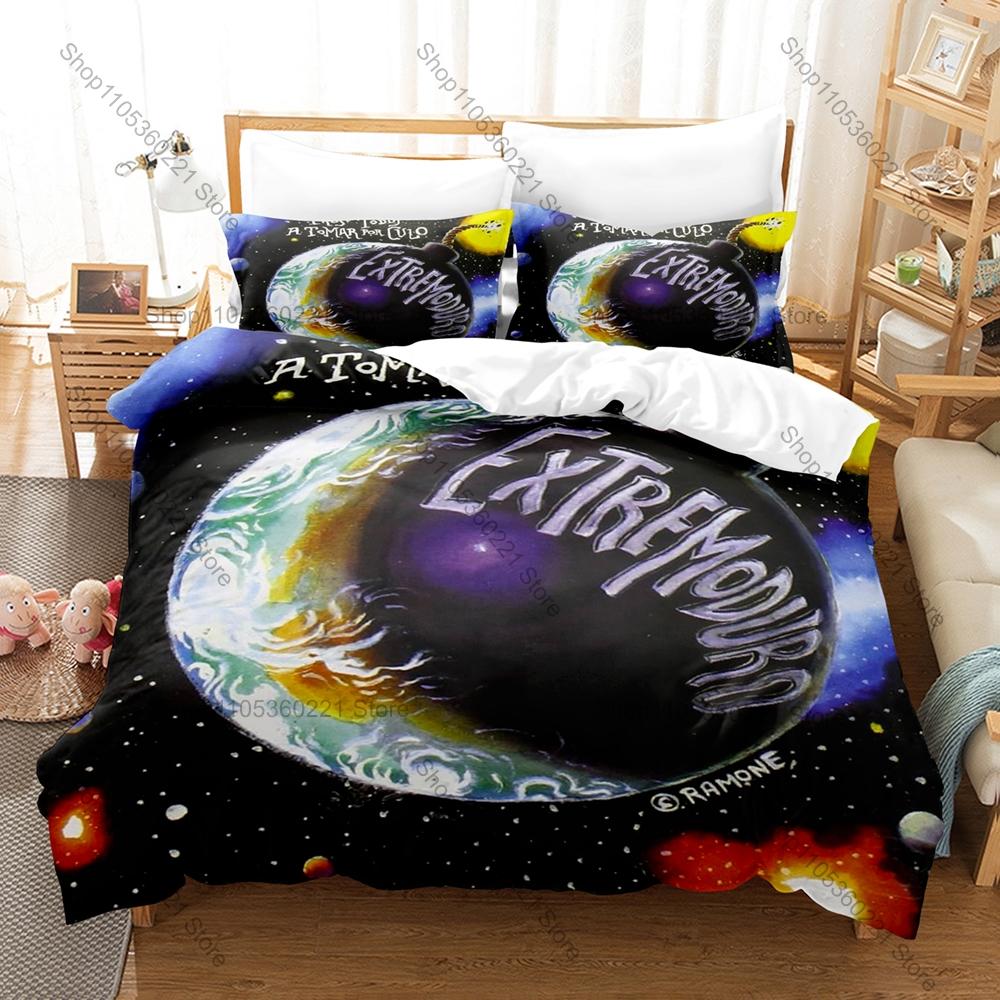 Robe Iniesta Extremoduro Vintage Album Cover Grunge Concert Print Duvet Cover + 2 Pillowcases Rock Fans 3pcs Bedding Set