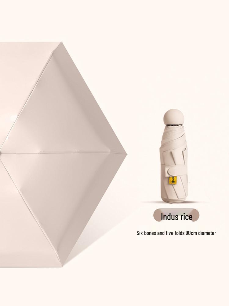 

Женский мини пятисложный зонт от солнца и дождя с защитой от УФ-лучей - Компактный, Портативный, Сверхлегкий