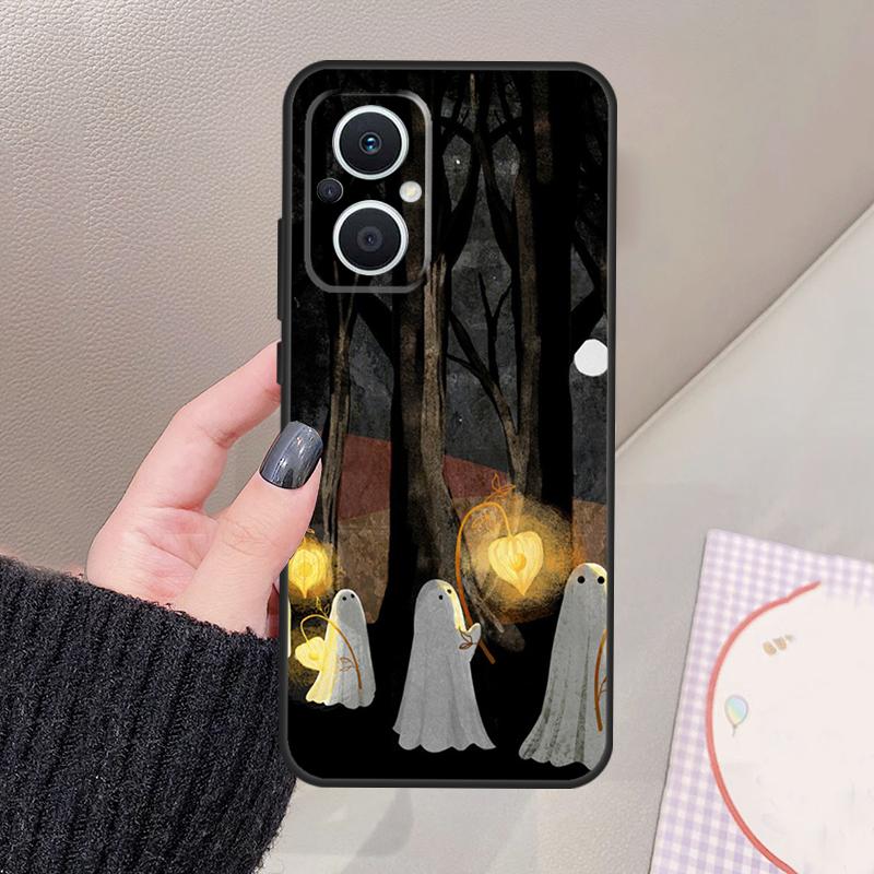 There's A Ghost Funda For OPPO Reno 12 F 11F 13F 14F 10 11 13 14 Pro 7 8 Lite OPPO Find X8 X6 X5 X9 Pro Case