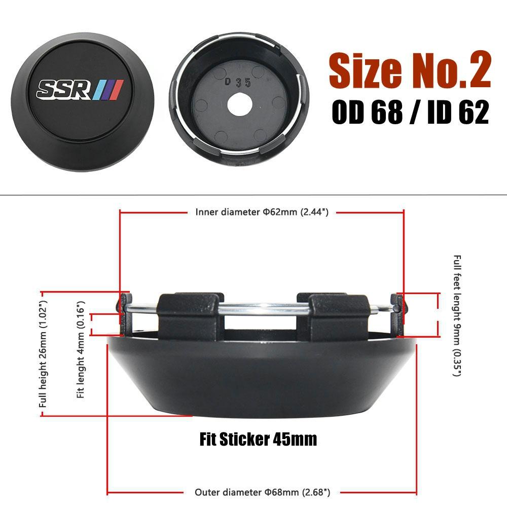 1Set/4PCS 65MM & 68MM Cap For Rims SSR XXR Emblem Wheel Center Cap Sport Car Logo Wheel Cover Hub Caps