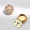 2PCS Button Cover Shirt Cufflinks Pearl Round Rhinestone Ornament Sleeve Covers Shirt Styling Accessories