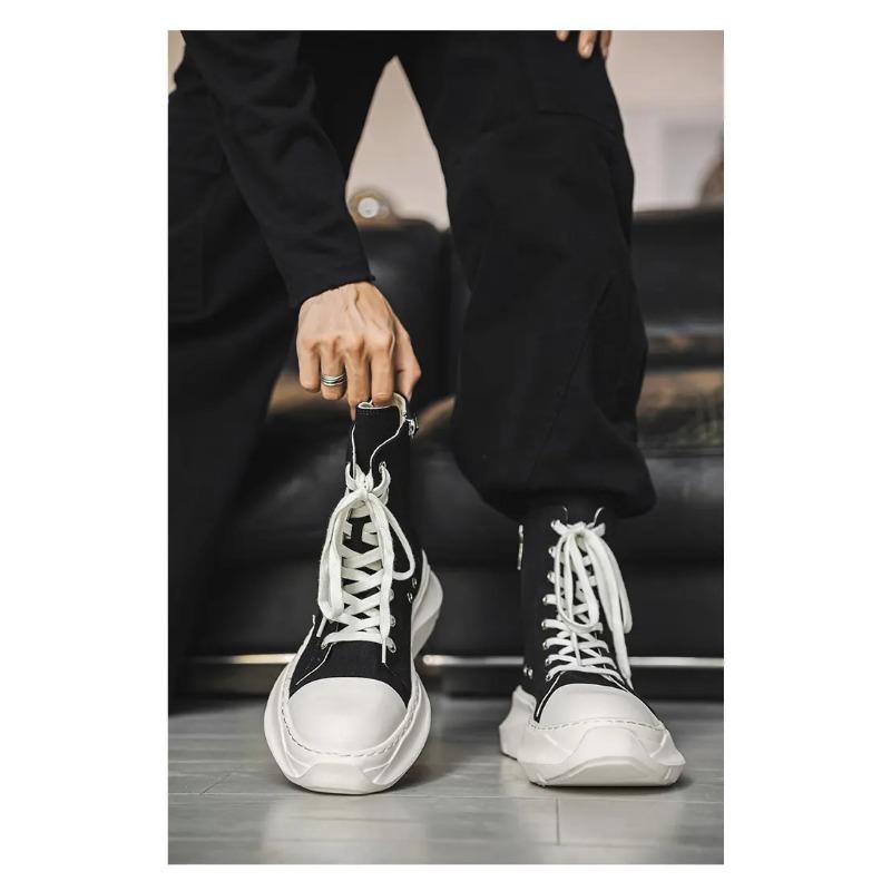 Zewnętrzne antypoślizgowe i odporne na zużycie buty robocze Modne i codzienne botki na grubej podeszwie Wysokiej jakości męskie zamszowe buty trekkingowe