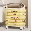 Rolling Trash In the areaSaving Waste Can with Wheels Compact Narrow Garbage Bin Lid for