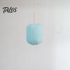 Easy Assemble Paper Lights 6Pcs Foldable Pastel Lanterns, Long Winter Melon Shaped Hanging Ceiling Decorations Decor for Wedding Birthday Party,