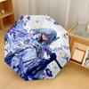 Custom Text Automatic 8 Bone Umbrella, Portable Sun Rain Protection UmbrellaGenshin Impact