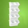 4PCS Flower Pots Wall Hanging Planters Stackable Planter Garden Plastic Pots Vertical Succulents Plant Home Balcony Decoration
