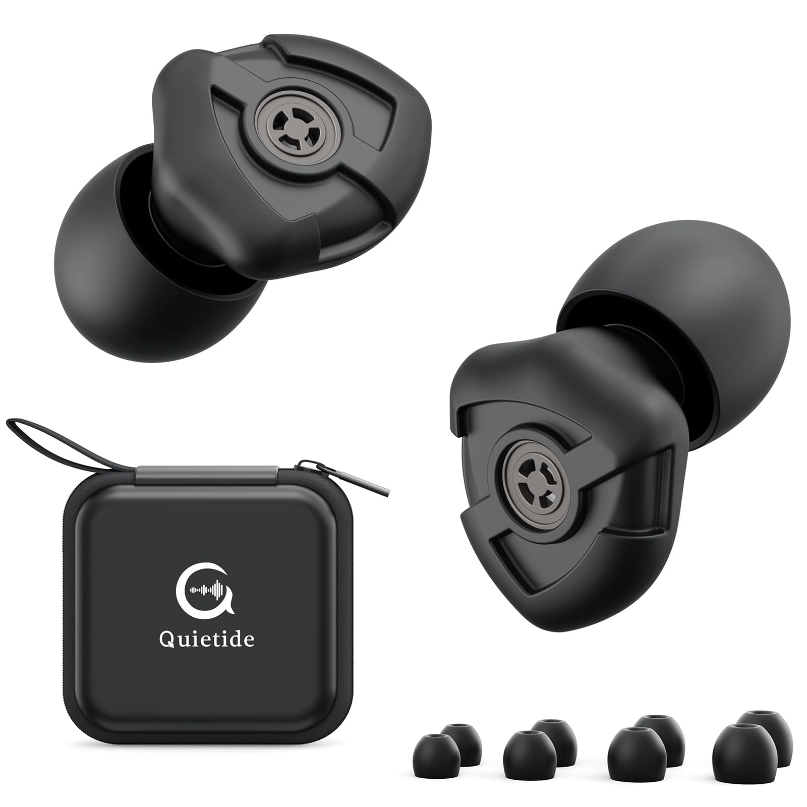 

Quietide Live 23db Metallic Filter Noise Reduction for Music Concerts and Reduces Noise and Relieves Hearing Includes 4 Ear Tip Sizes Storage Includes