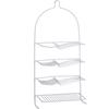 4-Tier Metal Shower Organizer with Hooks Durable Rust-Resistant Storage Bathroom Accessories Shampoo Shelf Easy Mounting