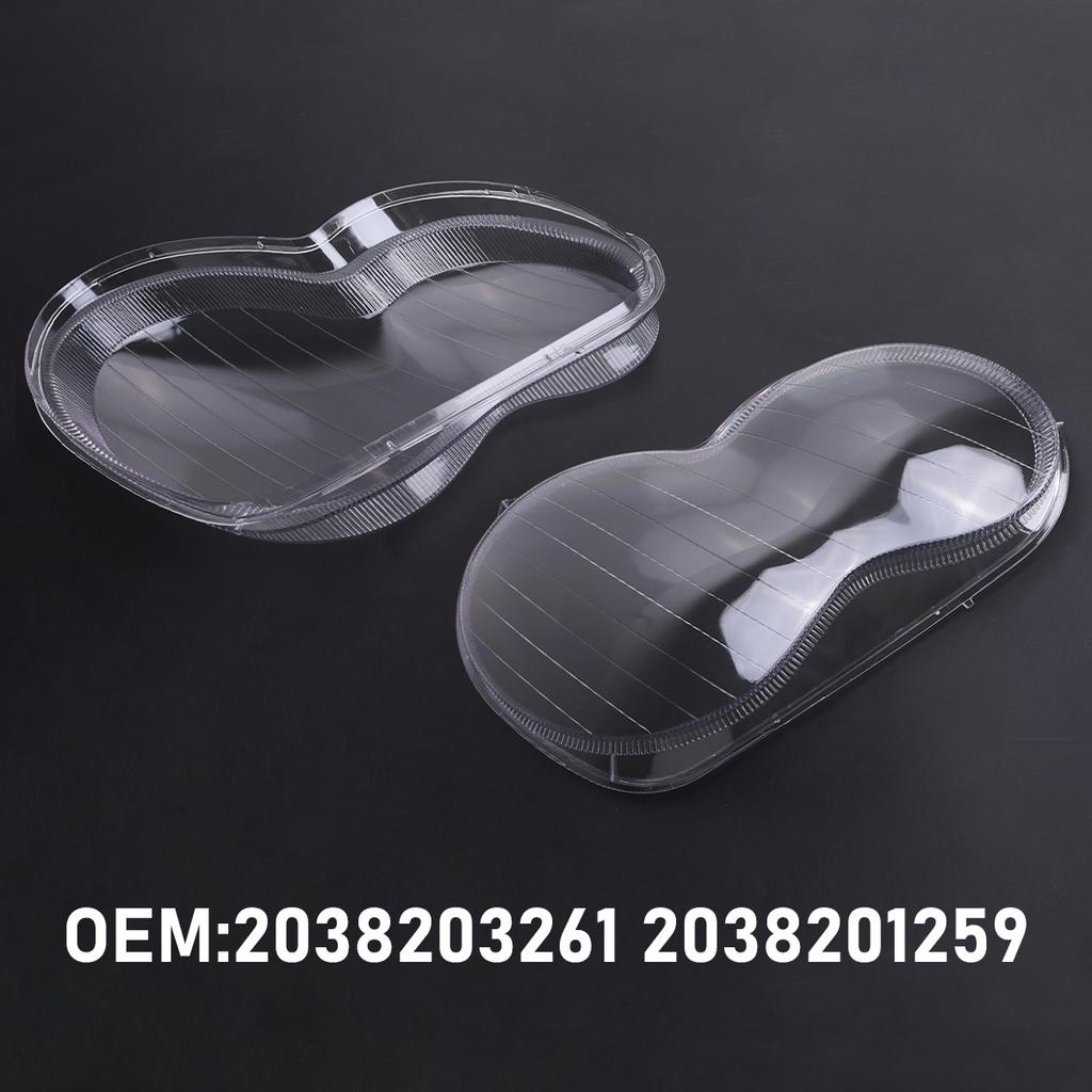 Car Front Headlight Lens Cover Replacements For Mercedes For Benz W203 C-Class 2001-2007 2038203261 2038201259 Headlight Covers