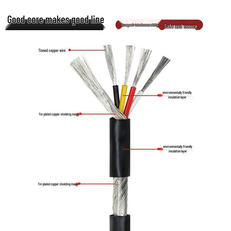 2547 Multi-core Shielded Audio/Data Cable, 2-8 Cores, Braided, 16-30AWG