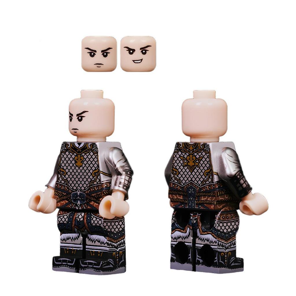 Female Guan Yu Minifigure - Romance of the Three Kingdoms Series, LEGO-Compatible Building Blocks, Also Includes Female Cao Cao Toy.