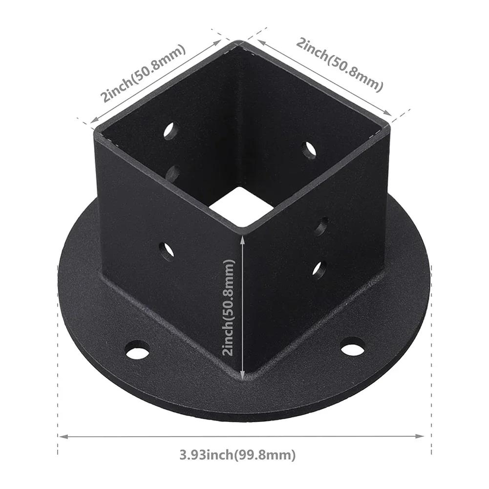 DIY Installations Outdoor Projects 2 Pcs Pergola Post Bracket Flange Base For Posts Versatile Outdoor Applications