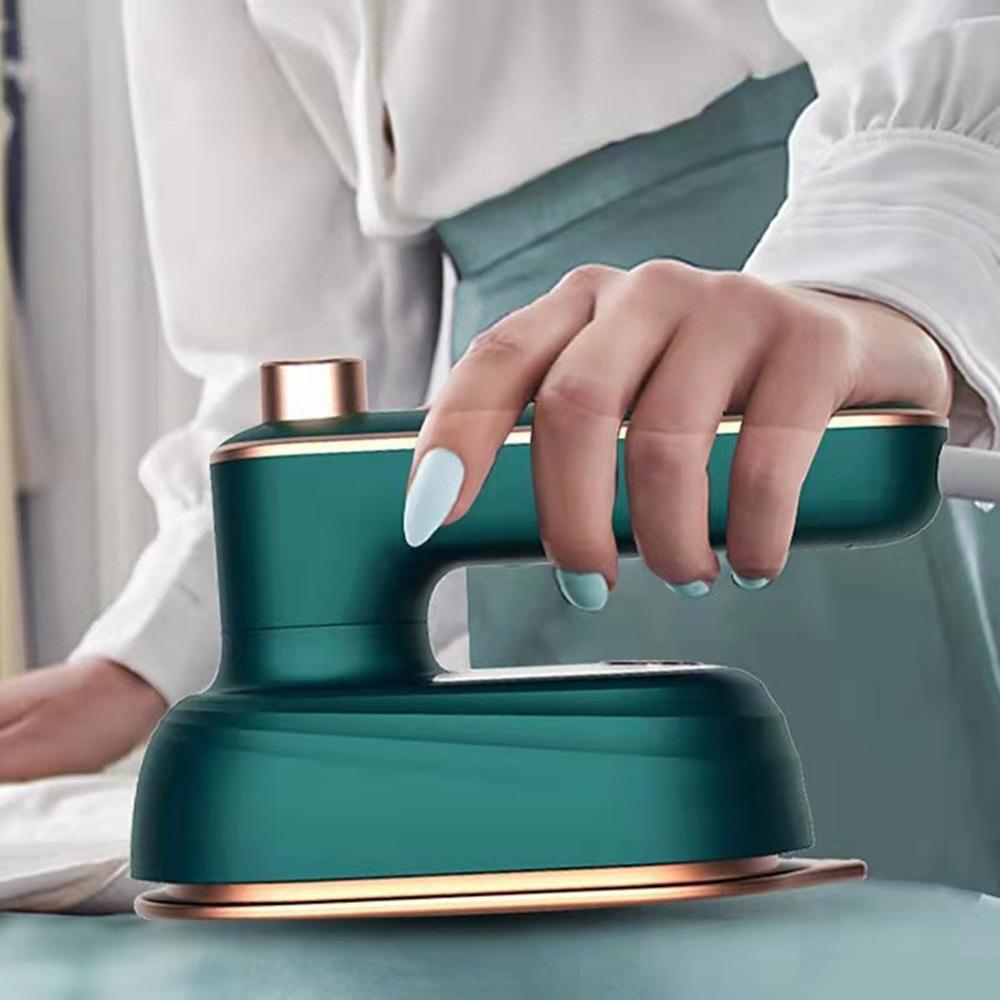 Green Portable Mini Garment Steam Iron Handheld Ironing Steamer Travel Household