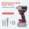 2 in 1 Cordless Impact Wrench Hammer 750Ft lbs (1000N.m) 21V 3000RPM Brushless Electric Impact Wrench with 2 Sockets