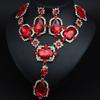 Elegant Crystal Gemstones Necklace And Earrings Set Sparkling Jewelry Set For Formal Occasions Featuring Vintage Designs