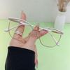 New Anti-blue Light Glasses, Retro Metal Glasses Frames, Fashionable Cat-eye Flat Glasses For Men And Women