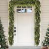 1.5m/1.8m/2.7m Christmas Garlands Artificial Holiday Green Pine Wreath Faux Garland for Fireplace Tree Mantel Outdoor Porch