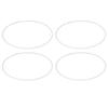 4PCS 20 Inch Wheel Rim Protector ABS Scratch Proof Self Adhesive Wheel Rim Protection Guard Universal for Cars White