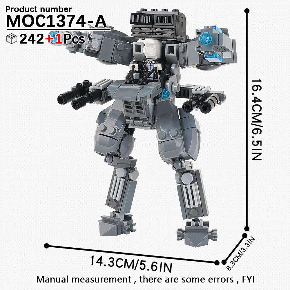 MOOXI Skibidi Toilet Kempingová sada MOC Kostky Hra Super Titan Boss Woofer TV Kamera Reproduktor Sirénový Muž Boss Stavebnice Dětské Hračky