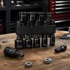 5-12mm 9pcs Socket Set Standard Hex Inner Hex Hex Nut Driver 1/4 Inch Hex Shank Universal Shank Magnetic Socket Bits Diytools
