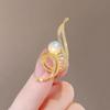 Elegant Women's Musical Note Breastpin with Rhinestones Pearls Alloy Brooch Pin Clothes Accessory for Party or Wedding