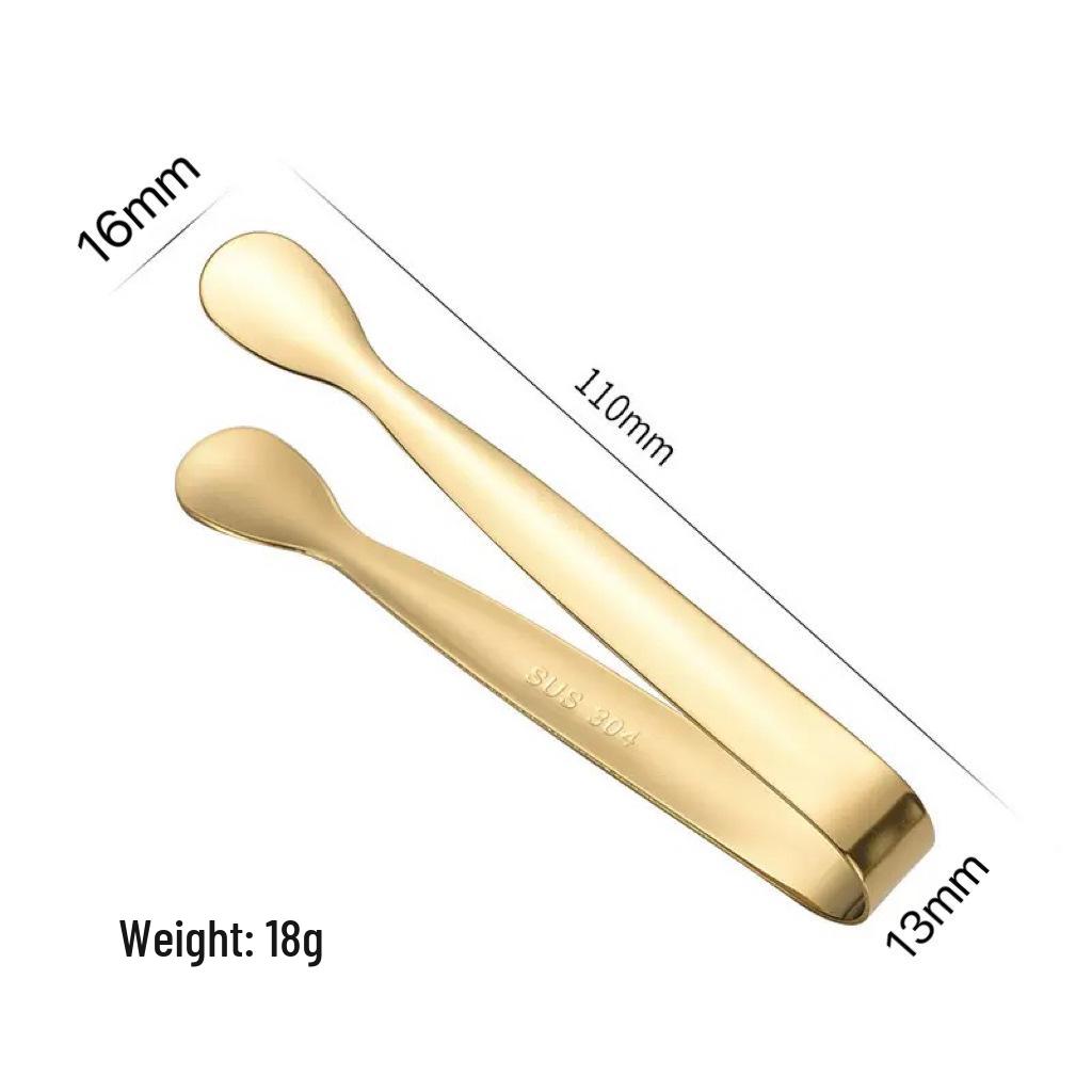 Stainless Steel Rose Gold Ice & Food Tongs