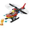 LEGO City Fire Rescue Helicopter Toy Building Blocks for Kids Ages 5-8 Educational Gift Vehicle 60411