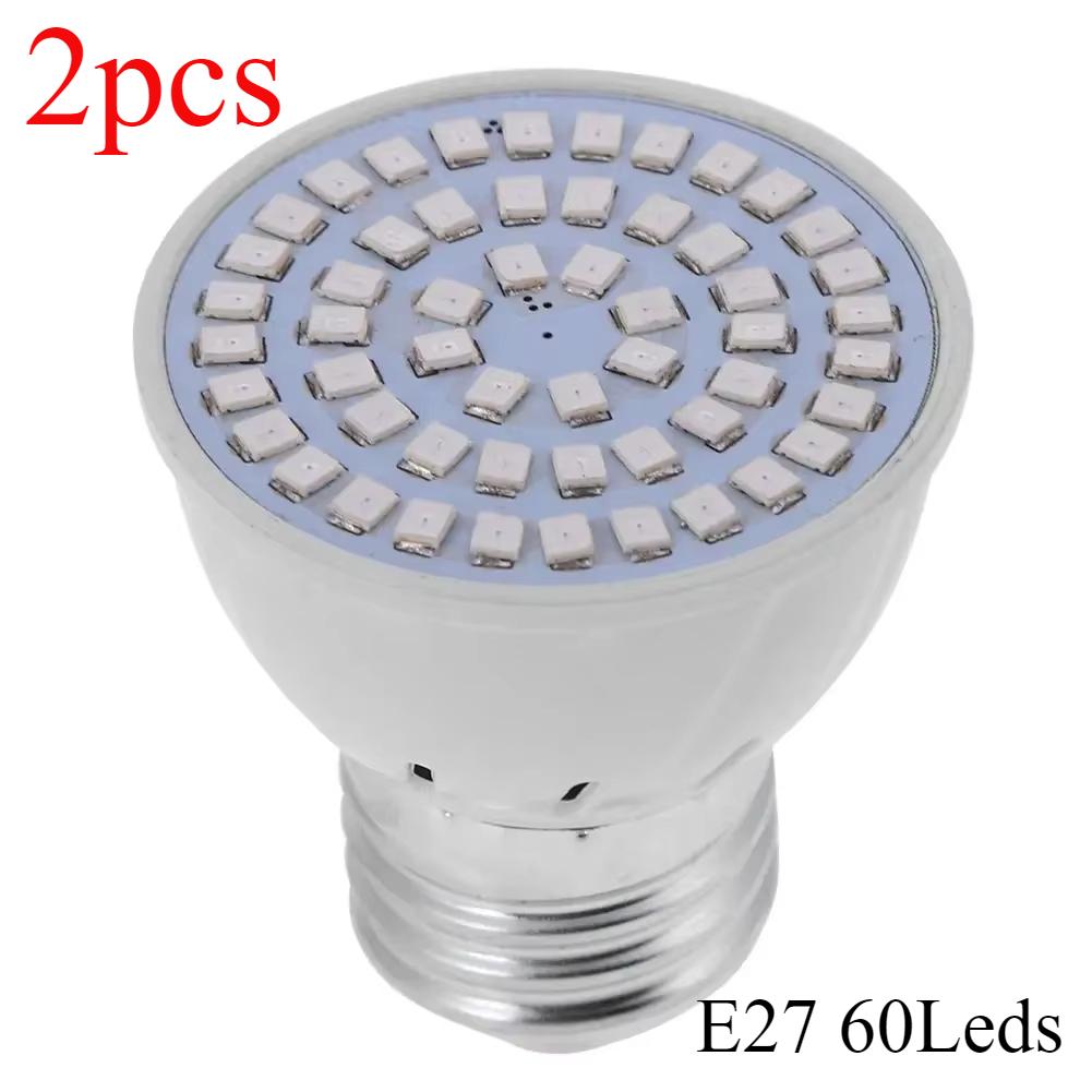 2 Stück E27 220V LED Phytolicht für Pflanzenwachstumslicht Lampe Wachstumsleuchten Glühbirnen für Blume Pflanze