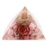 [GOLDSTEIN] Rosa Opal und Einzelkristall Quarz Orgonit Pyramide, Spirituelle Waren, Ungefähr 55mm Breit
