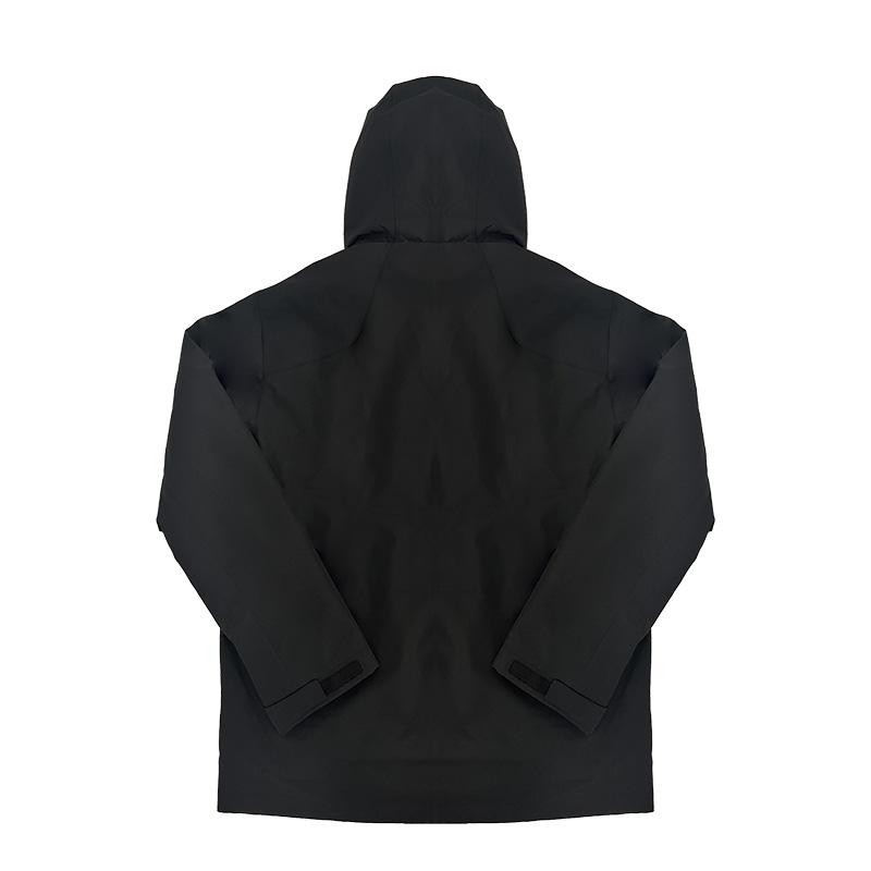 ANTA Men's Geographic Series Water-Repellent 2-in-1 Hooded Jacket Black 152546601R-2