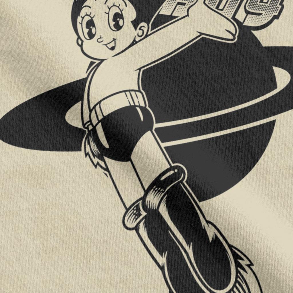 Astro Boy T Shirt Men Pure Cotton Vintage T-Shirt O Neck AstroBoy Anime Tee Shirt Short Sleeve Tops Big Size