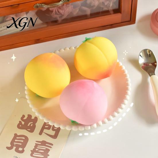 Simulated Fruit Stress Ball 1/2/3Pcs Fake Juicy Peach Squeeze Toy Slow Rising Relief Sensory Fidget Decompression Gift