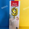 Opera House Diamond Gold Number Candle Topper for First Birthday Cake Party Decoration