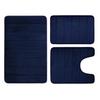 3Pcs/Set Bath Rug Anti-Slip Bathroom Floor Mat U-Shaped Toilet Rug Absorbent Rectangular Mat for Bathroom Sink Shower Door
