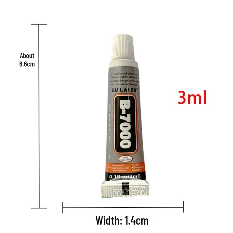 B7000 Needle-Applicator Adhesive for Mobile Screens, Jewelry, DIY Rhinestone Stickers, Transparent & Strong Glue
