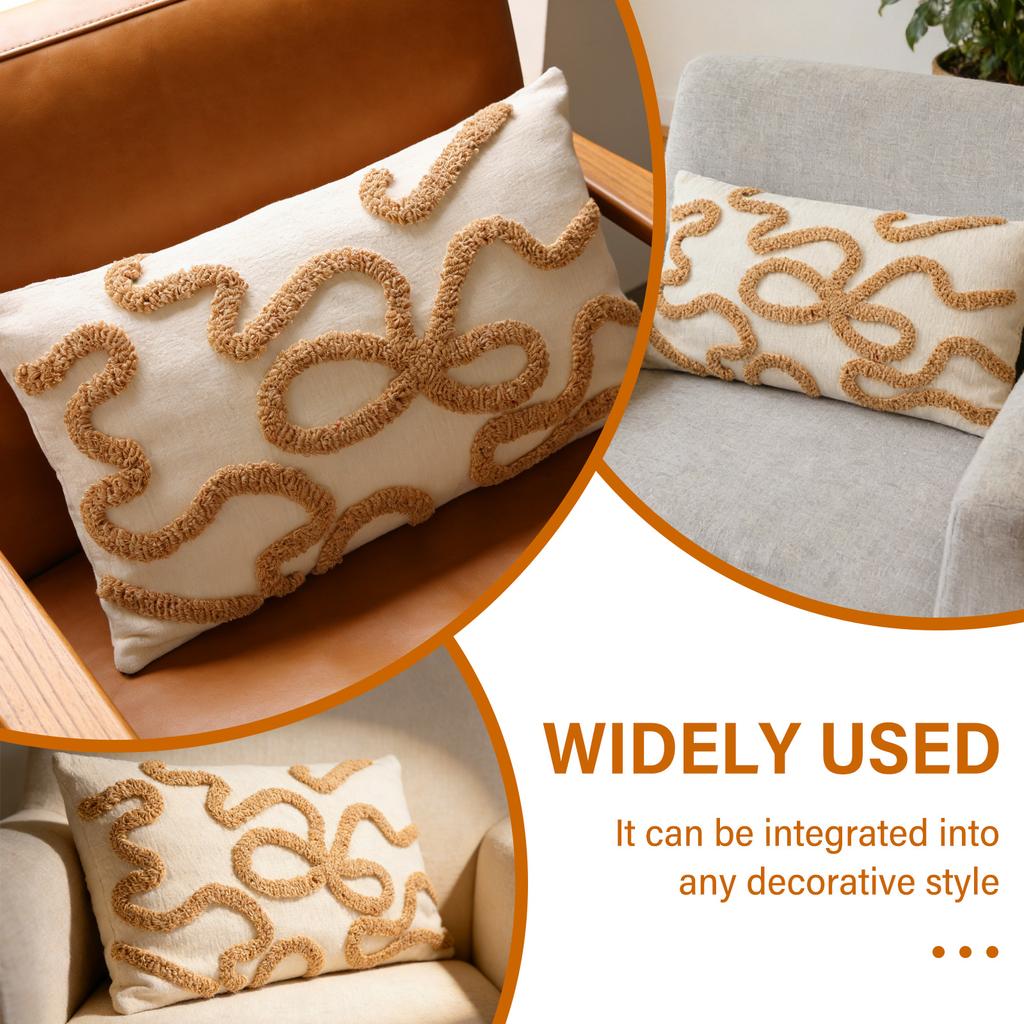 Tufted Throw Pillow Cover 30x50 CM Decorative Pillow Cushion Case Boho Neutral Throw Pillow Decoration for Bedroom Bed Couch