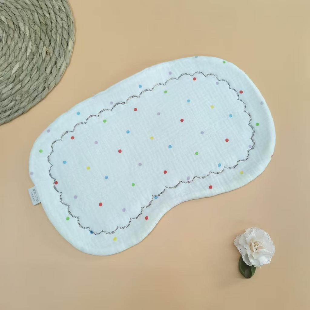 Oreiller pour bébé double face en forme de nuage, pour nouveau-né 0-6 mois, avec housse supplémentaire en coton et gaze.