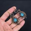 Rainbow Calsilica Earrings, 999 Copper Wire Wrapped Earrings, Handmade Gemstone Jewelry Earrings For Memorial Day