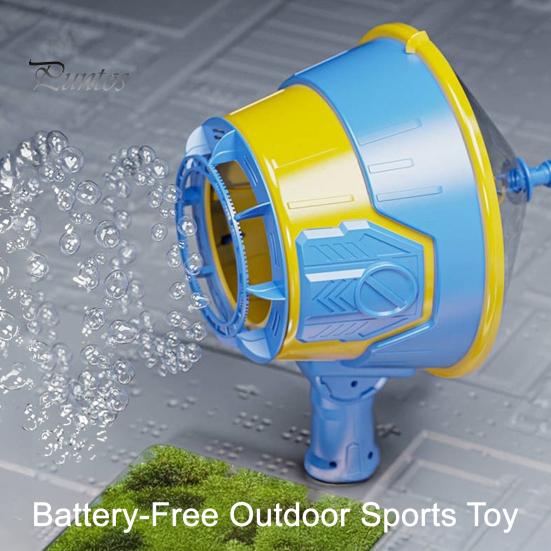 Batterielose Outdoor-Sportspielzeug-Luftpumpe für Kinder, Handbetriebener Seifenblasenbläser mit 10 Nachfüllpackungen für Kinder, Streich Wissenschaftsexperiment Schüler