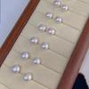Steamed Bun Pearl Stud Earrings: 8-9mm Freshwater Pearls with S925 Silver Posts
